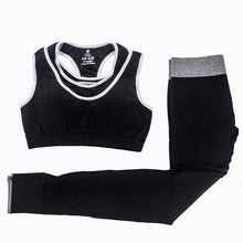 2Pcs Women Yoga Sets Fitness Sport Bra+Yoga Pants Leggings Set , Gym Running Sport Suit Set Workout Clothes for Female