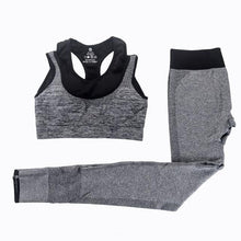 2Pcs Women Yoga Sets Fitness Sport Bra+Yoga Pants Leggings Set , Gym Running Sport Suit Set Workout Clothes for Female