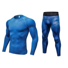 Fitness Tight Sport Suit Men Long Sleeve Shirt +Pant Men's Running Set Compression Gym Clothing Quick Dry Men's Sportswear