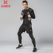 3PCS Compression Quick Dry Tight Tracksuit Men Training Fitness Long Sleeve