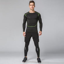 3PCS Compression Quick Dry Tight Tracksuit Men Training Fitness Long Sleeve