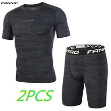 Mens Run jogging Sportswear Sports Set Long t shirt,leggings,shorts Gym outdoor workout Tights clothing 3pcs/Sets