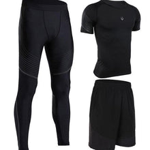 Men's Run set Fitness Suit Gym Wicking Compression Jogging sports tracksuits running sportswear