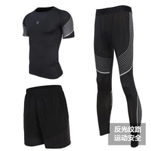 Men's Run set Fitness Suit Gym Wicking Compression Jogging sports tracksuits running sportswear