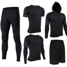 Men's Run set Fitness Suit Gym Wicking Compression Jogging sports tracksuits running sportswear