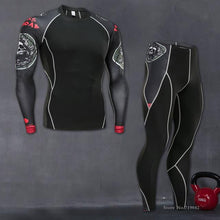 Fitness suit long-sleeved tights men's quick training sports stretch running fitness clothes