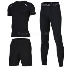Mens Sports Suits Basketball Jersey For Men 3pcs Compression Running Suits Gym Fitness