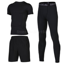 Mens Sports Suits Basketball Jersey For Men 3pcs Compression Running Suits Gym Fitness