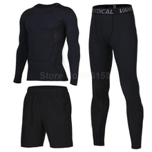 Mens Sports Suits Basketball Jersey For Men 3pcs Compression Running Suits Gym Fitness