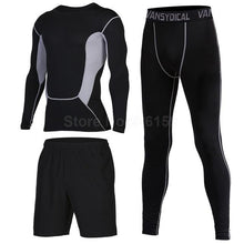 Mens Sports Suits Basketball Jersey For Men 3pcs Compression Running Suits Gym Fitness