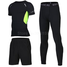Mens Sports Suits Basketball Jersey For Men 3pcs Compression Running Suits Gym Fitness