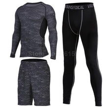 Mens Sports Suits Basketball Jersey For Men 3pcs Compression Running Suits Gym Fitness