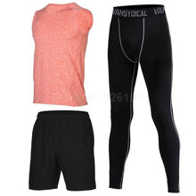 Mens Sports Suits Basketball Jersey For Men 3pcs Compression Running Suits Gym Fitness