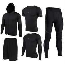 Sports Suit Men's Running Compression Tights Set Fitness Basketball Workout Jogging Suits Gym Sportswear 2-5pcs